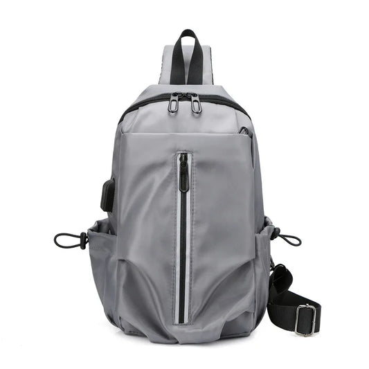 Fluorescent Strip Men's Chest Bag Oxford Business Messenger Shoulder Bag