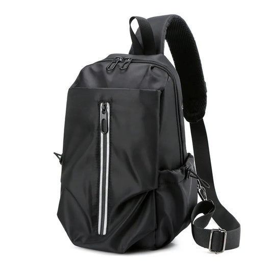 Fluorescent Strip Men's Chest Bag Oxford Business Messenger Shoulder Bag