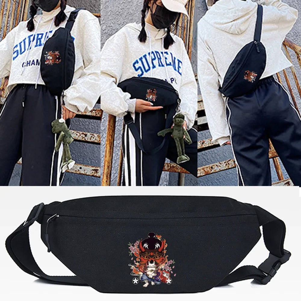 Monster Print Waist Bags Travel Chest Packs for Women Men