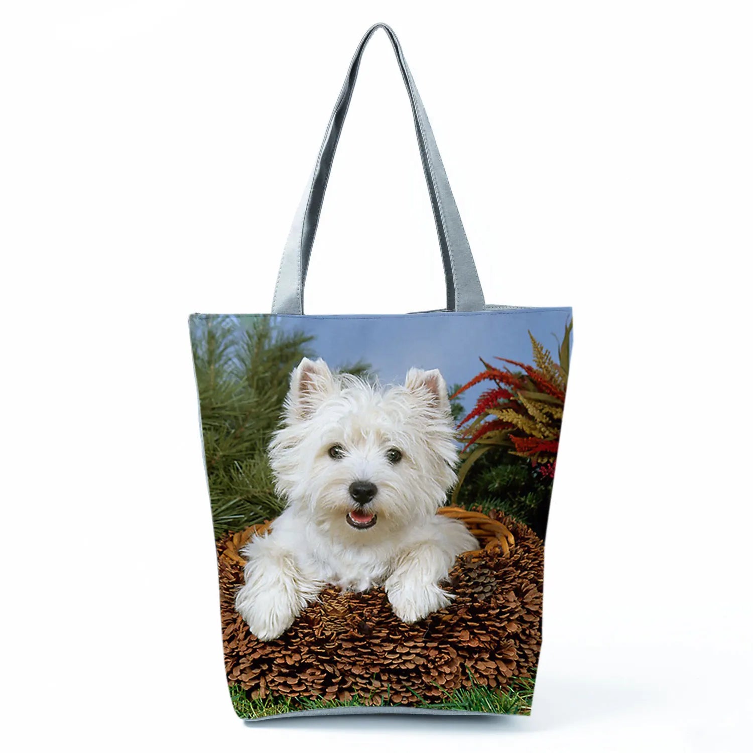 Foldable Animal Shoulder Bag Large Capacity for Women Dog Handbags