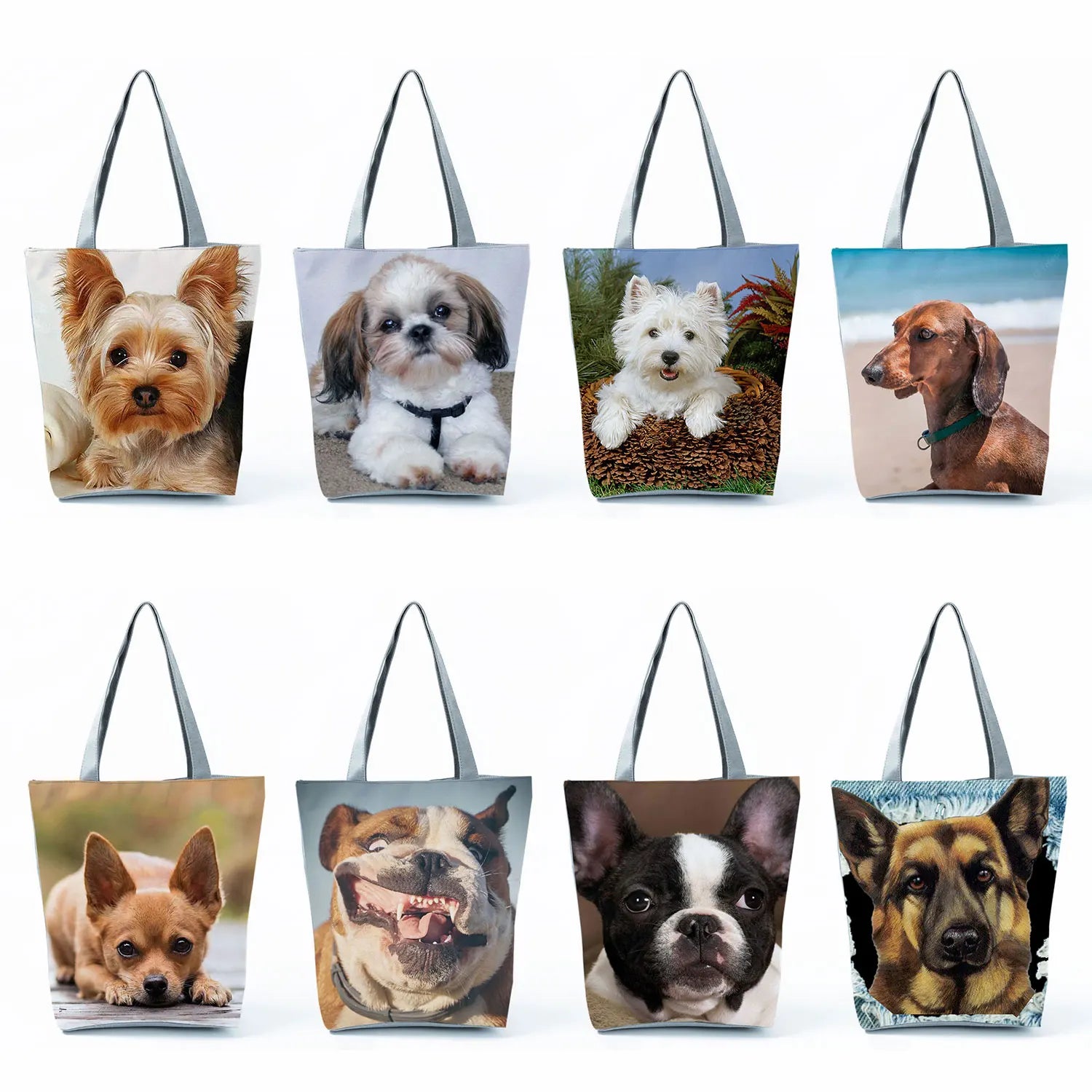 Foldable Animal Shoulder Bag Large Capacity for Women Dog Handbags