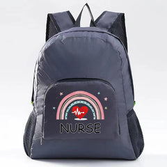 Foldable Backpack Men Waterproof Travel Climbing Bag Nylon Nurse Pattern Hiking