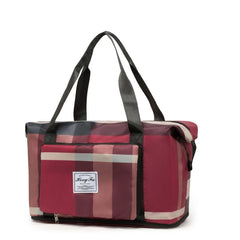 Foldable Gym Tote with Wet Dry Separation and Shoe Compartment