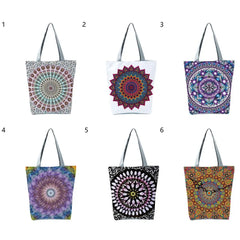 Bohemia Round Print Shoulder Bag for School