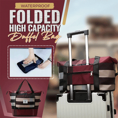 Foldable High Capacity Travel Bags Waterproof Oxford Stripes Duffel Bags