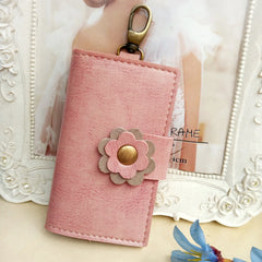 Flower Hasp Keychain Wallet for Women