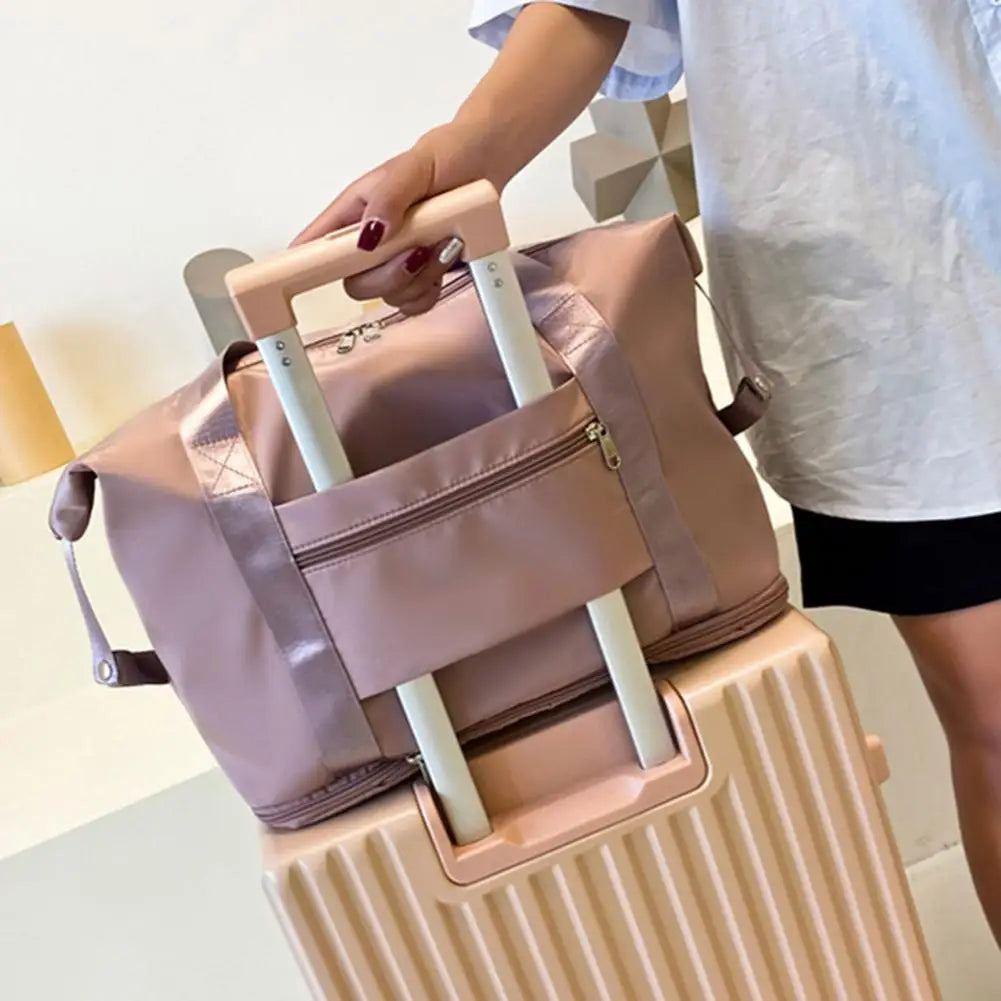Large Capacity Foldable Travel Luggage Bag with Dry Wet Separation