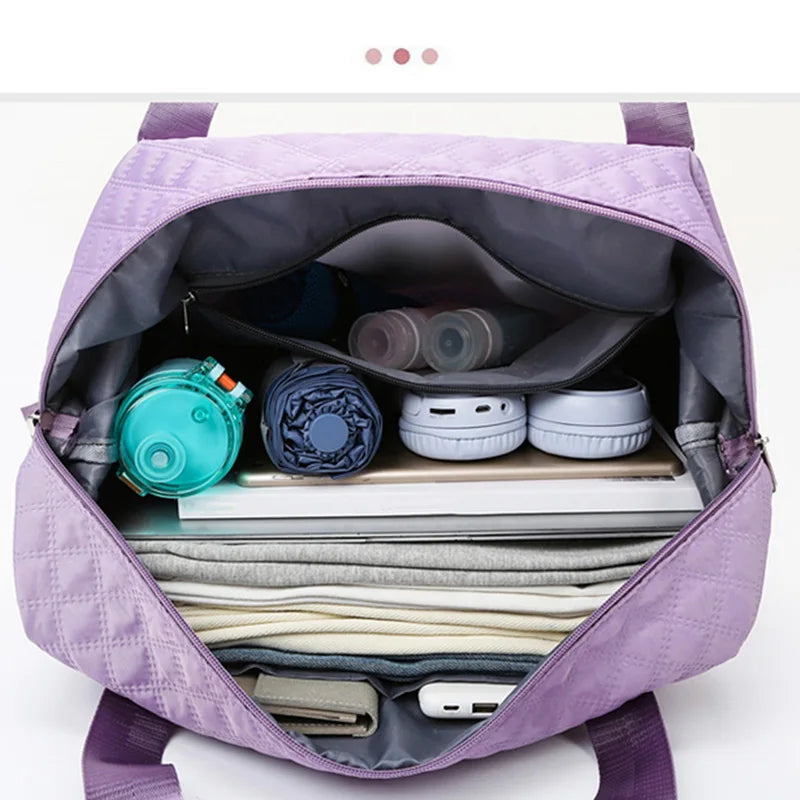 Large Capacity Foldable Tote Travel Bag Waterproof Duffel Shoulder Bag