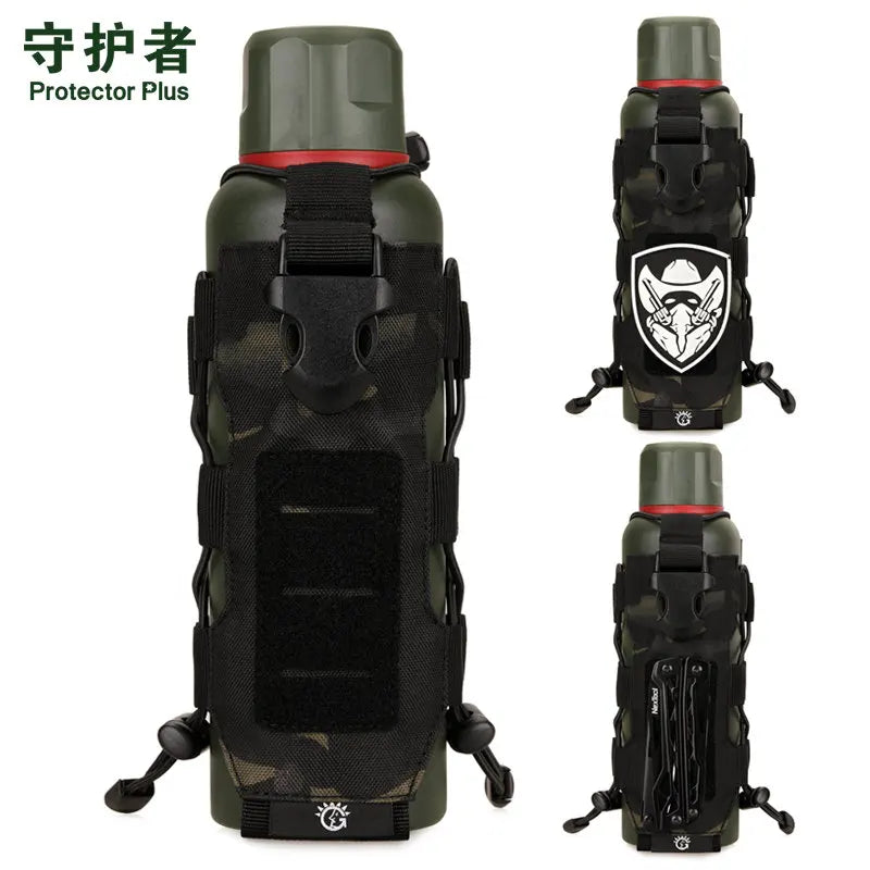 Foldable Molle Kettle Holder Bag Tactical Water Bottle Pouch