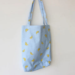 Floral Print Foldable Reusable Shopping Bag Canvas Tote Shoulder Bag