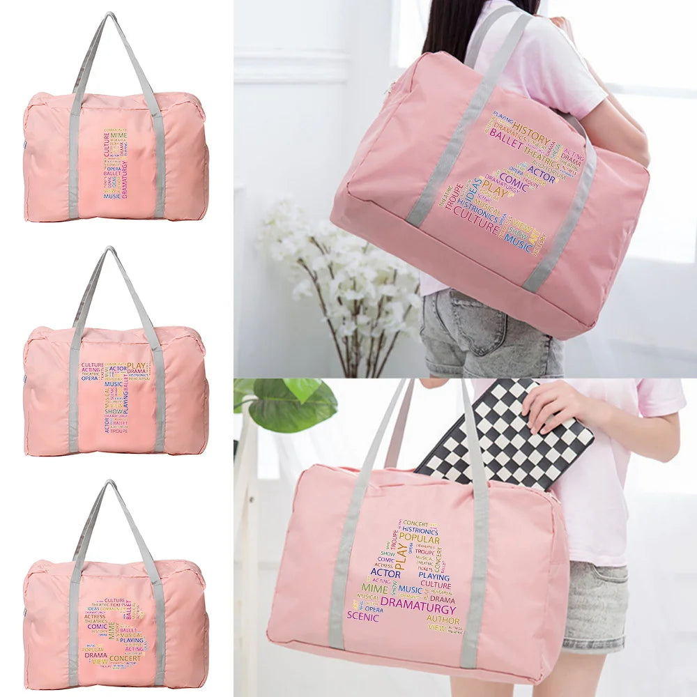 Foldable Travel Bag Water Proof Luggage Shoulder Pack Nylon Handbag