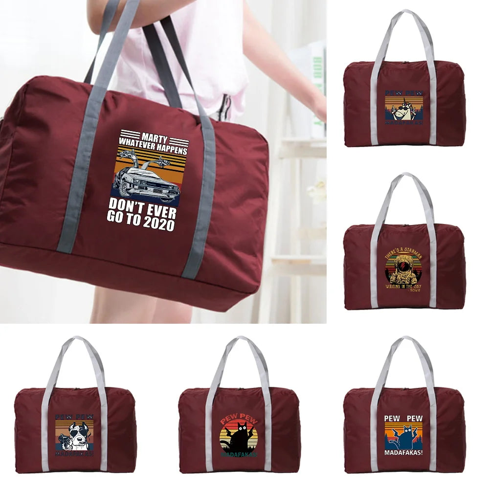 Foldable Travel Bag Large Capacity Duffle Bags Clothes Organizers Women