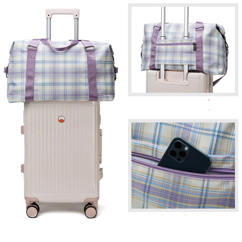 Foldable Travel Bag Short Tour Weekender Gym Duffel Bag Water Proof Luggage