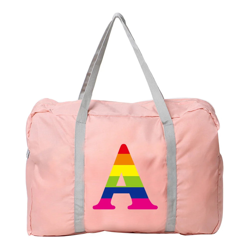 Travel Bag Water Proof Luggage Rainbow Series Shoulder Pack Nylon Handbag