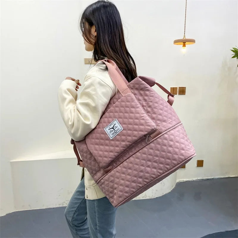 Foldable Travel Bag Wet Dry Separation Waterproof Handbag