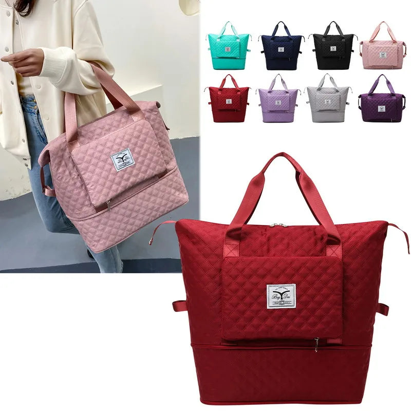 Foldable Travel Bag Wet Dry Separation Waterproof Handbag