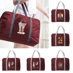 Foldable Travel Bag Waterproof Portable Storage Bag Unisex Large Capacity Handle