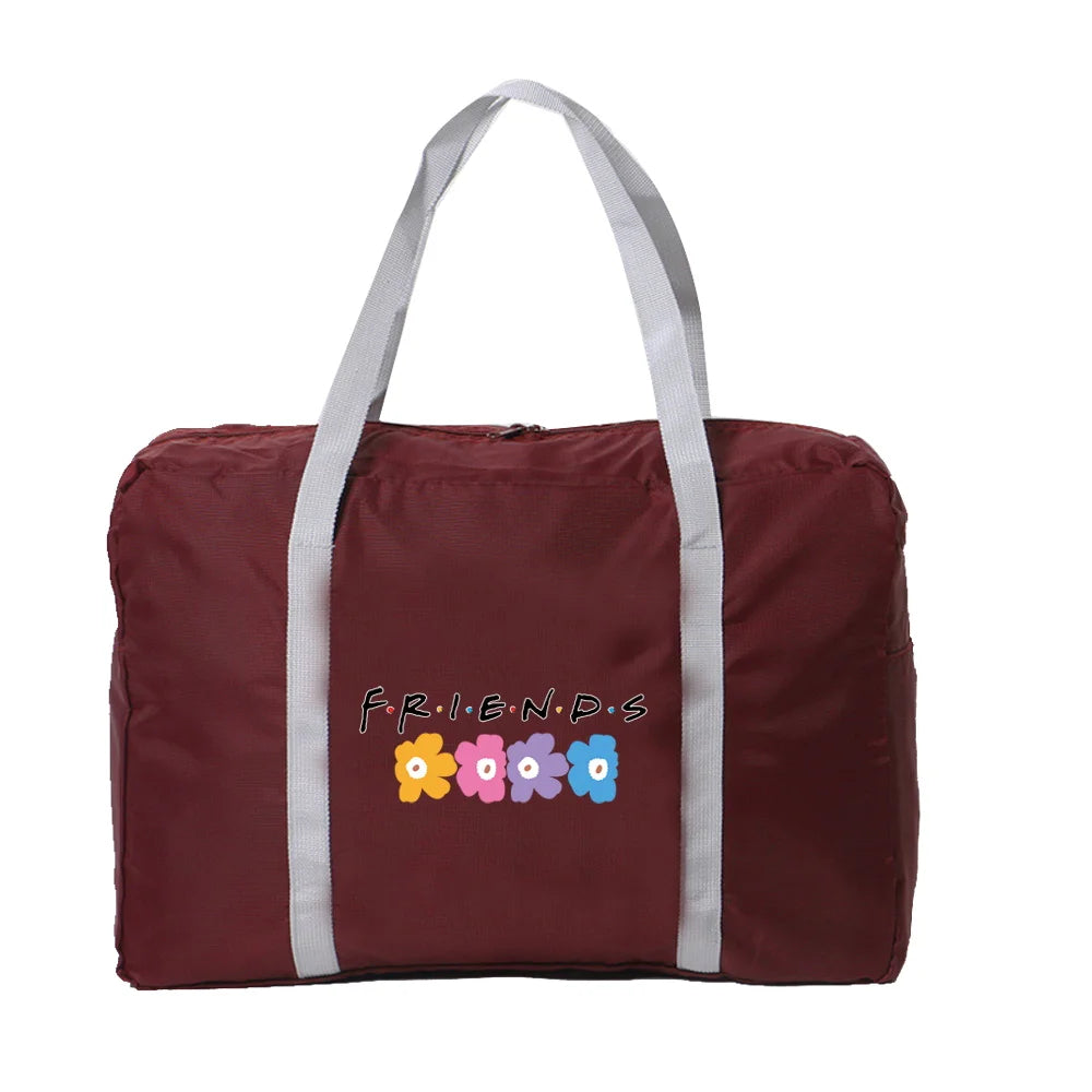 Foldable Travel Bag Waterproof Portable Storage Bag Unisex Large Capacity Handle