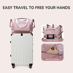 Foldable Travel Bag Women Waterproof Luggage Tote Duffle Handbag