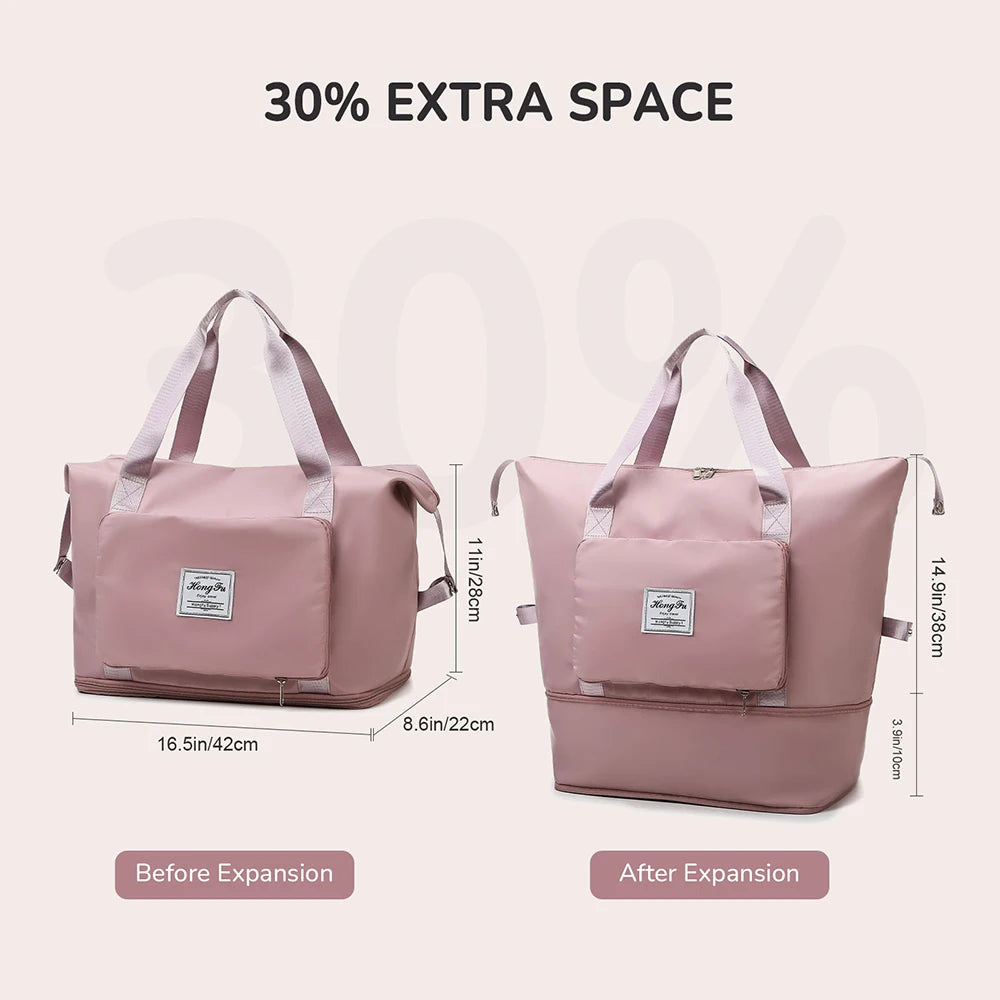 Foldable Travel Bag Women Waterproof Luggage Tote Duffle Handbag