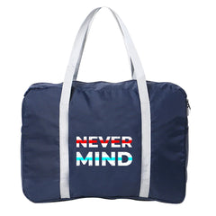 Phrase Pattern Foldable Travel Bag Large Capacity Men Handbag