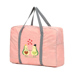 Foldable Travel Bags Organizer Luggage Clothing Storage Bag Avocado Love Pattern