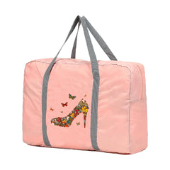 Foldable Travel Bags Portable Clothing Organizer Women Handbags High Heel Print