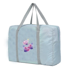 Foldable Travel Bags Portable Clothing Organizer Women Handbags Three Butterflie