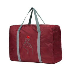 Love Pattern Series Foldable Travel Bag Women Portable Organizer Large Capacity