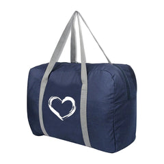 Love Pattern Foldable Travel Bag Women Portable Clothing Organizer Handbag