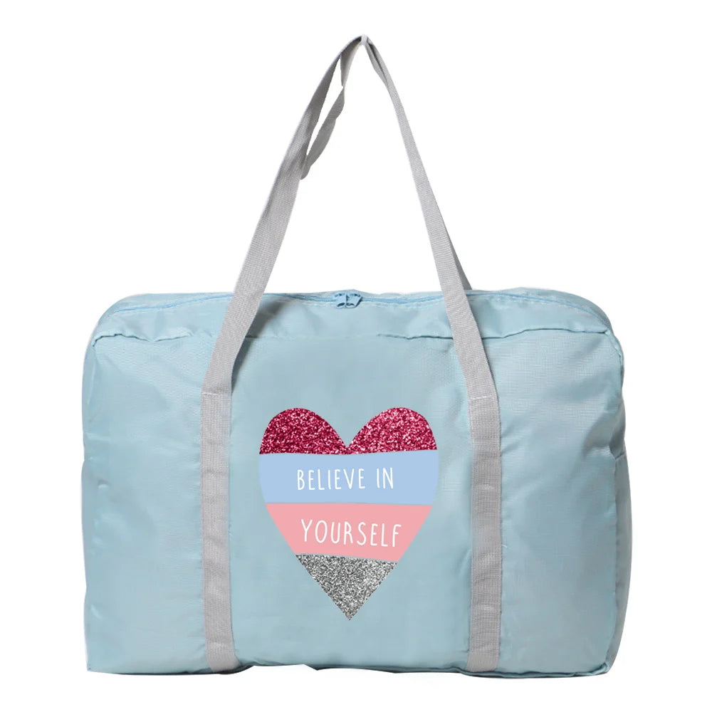 Foldable Travel Luggage Bag Waterproof Tote Nylon Bag