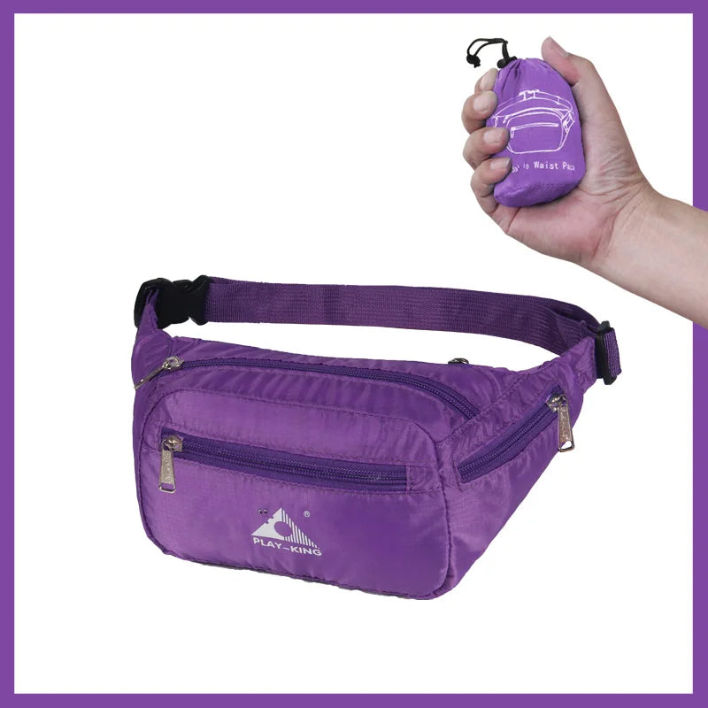 Women's Waterproof Foldable Waist Fanny Pack - Travel Waist Bag