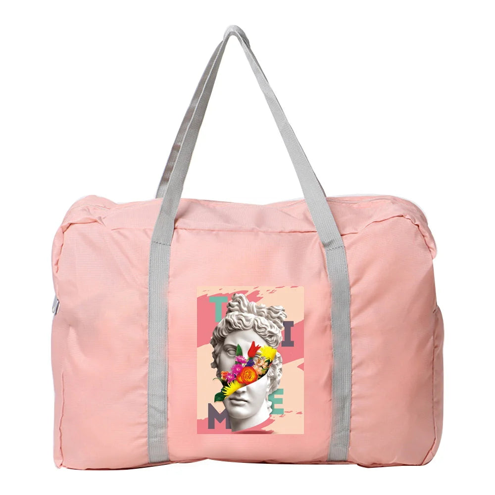 Foldable Zipper Travel Bag Nylon Unisex Large Capacity Luggage Waterproof