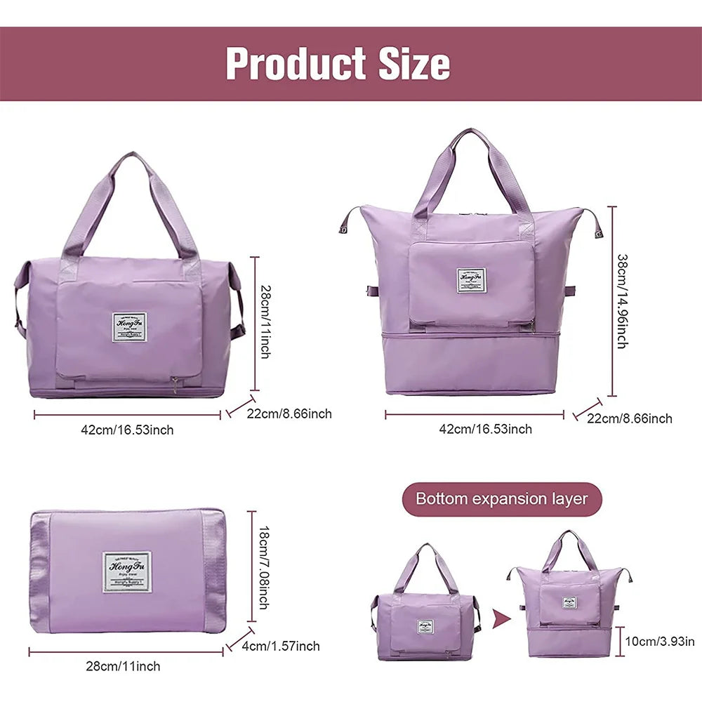 Women's Travel Bag Large Capacity Waterproof Tote Handbag Duffel