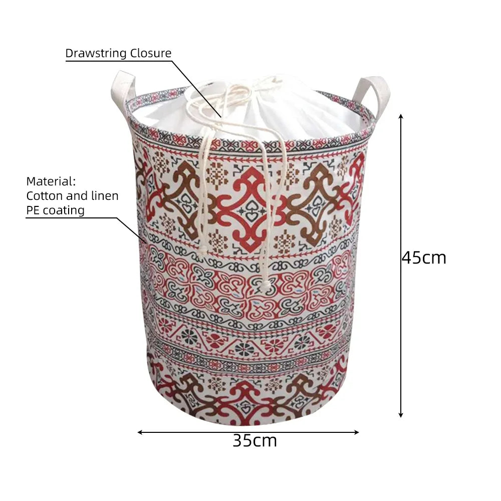 Cotton Fabric Bag Laundry Basket Dirty Clothes Storage Large Bag
