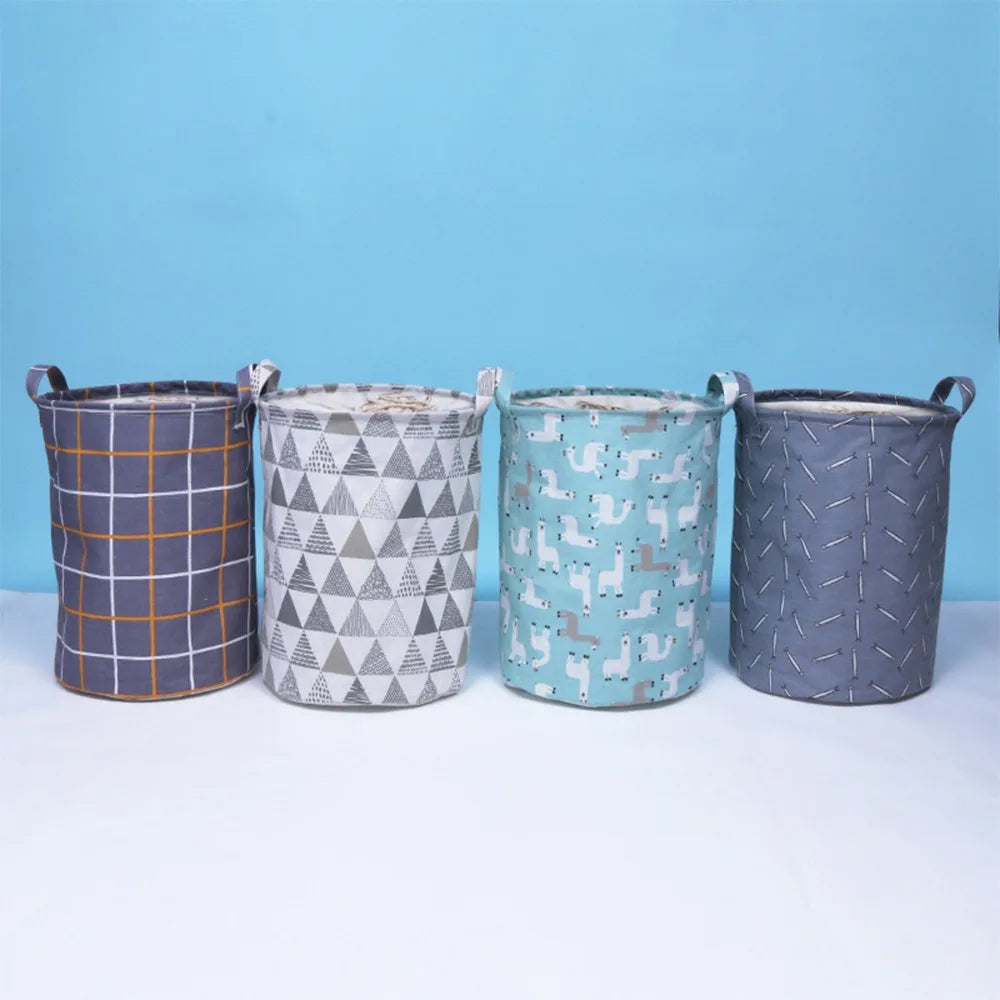 Cotton Fabric Bag Laundry Basket Dirty Clothes Storage Large Bag