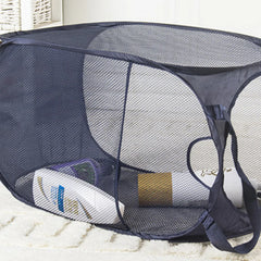 Foldable Laundry Storage Basket Nylon Mesh Net Bag
