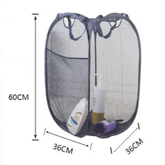 Foldable Laundry Storage Basket Nylon Mesh Net Bag