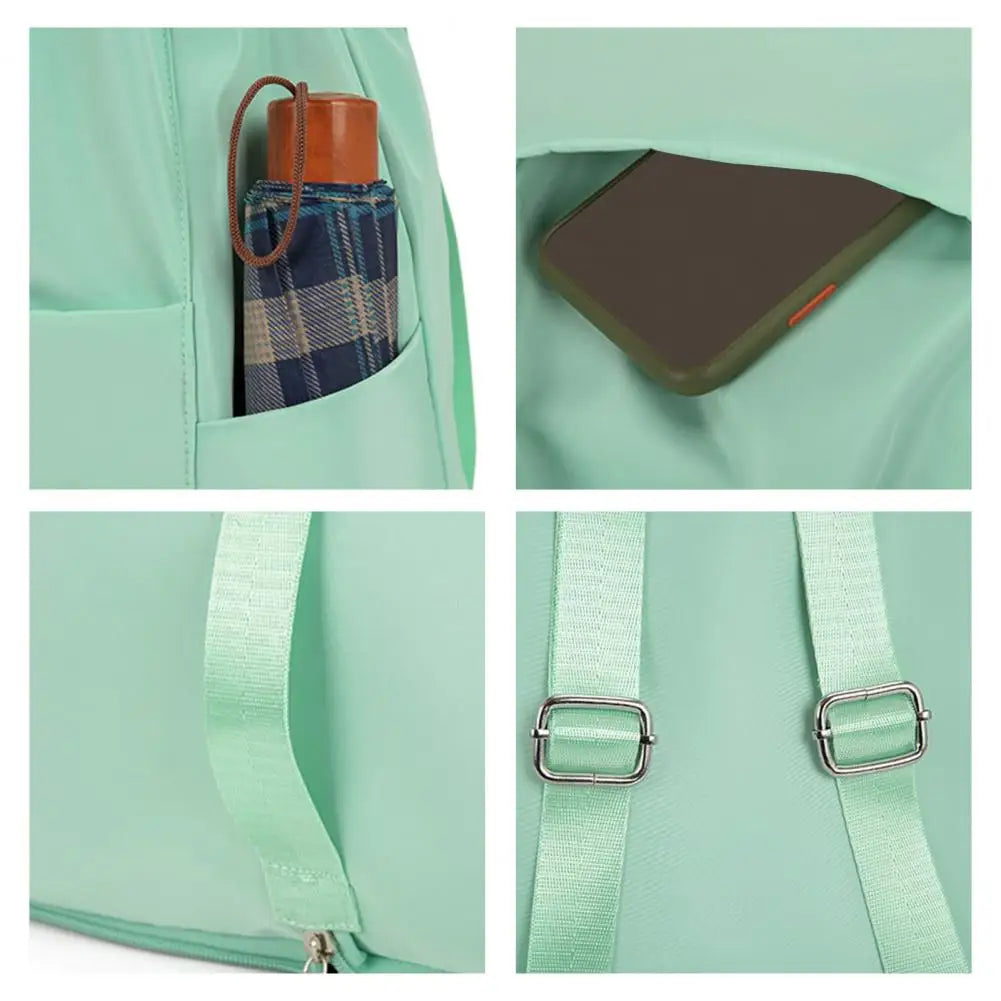 Large Capacity Waterproof Folding Storage Bag with Embroidery Inner Zipper