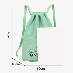 Large Capacity Waterproof Folding Storage Bag with Embroidery Inner Zipper