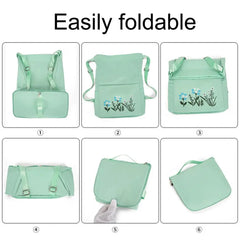 Large Capacity Waterproof Folding Storage Bag with Embroidery Inner Zipper
