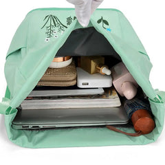 Large Capacity Waterproof Folding Storage Bag with Embroidery Inner Zipper