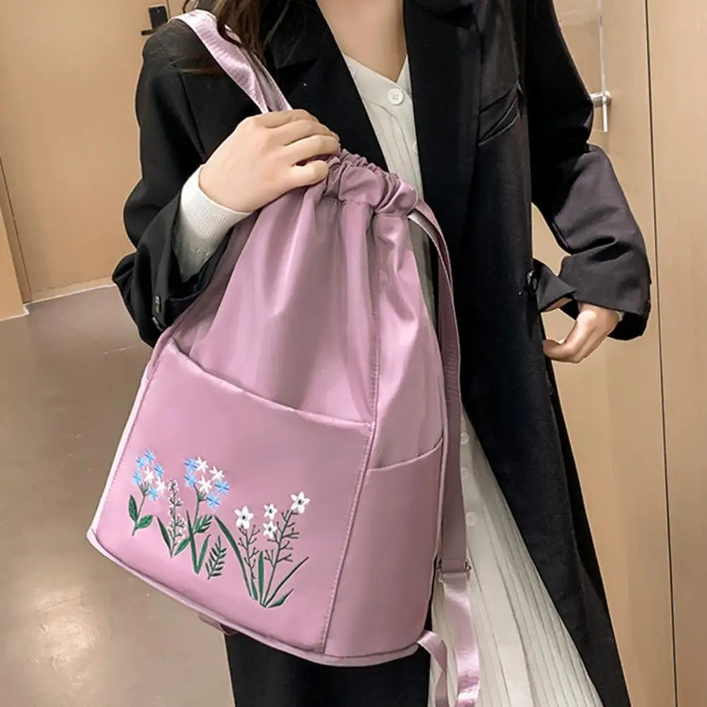 Large Capacity Waterproof Folding Storage Bag with Embroidery Inner Zipper