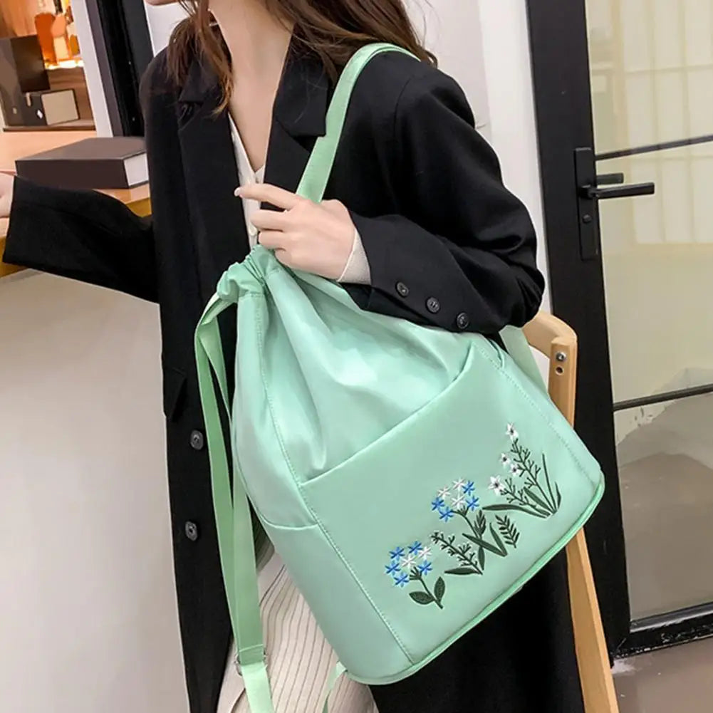 Large Capacity Waterproof Folding Storage Bag with Embroidery Inner Zipper
