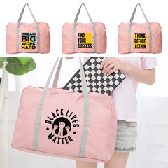 Word Print Duffle Bag Unisex Travel Handbag
