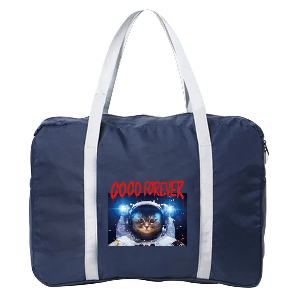 Astronaut Print Travel Tote Bag for Women
