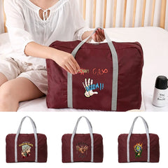 Hand Print Tote Travel Luggage Bags for Women Large Capacity