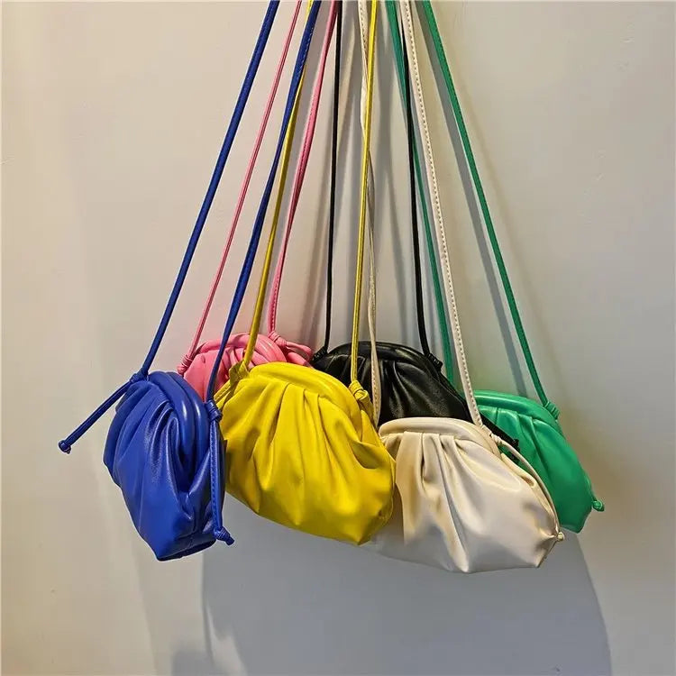 Mini Cloud Shoulder Bag for Women PU Leather Crossbody Clutch