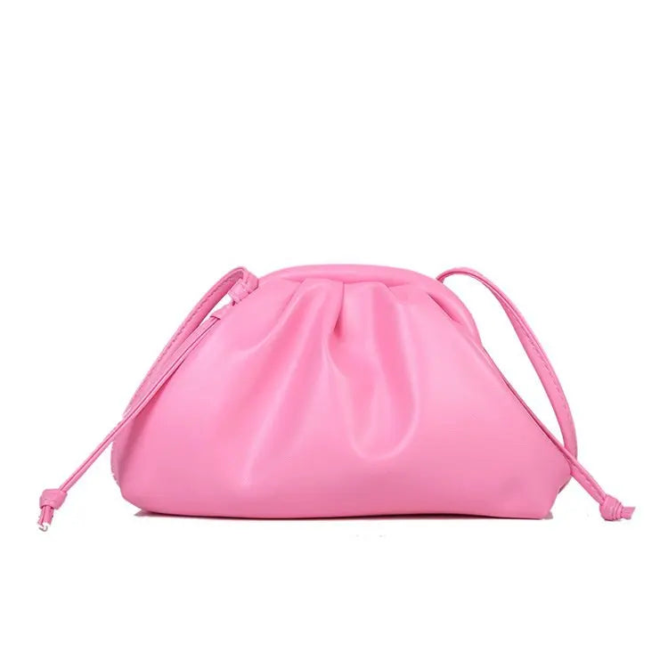 Mini Cloud Shoulder Bag for Women PU Leather Crossbody Clutch