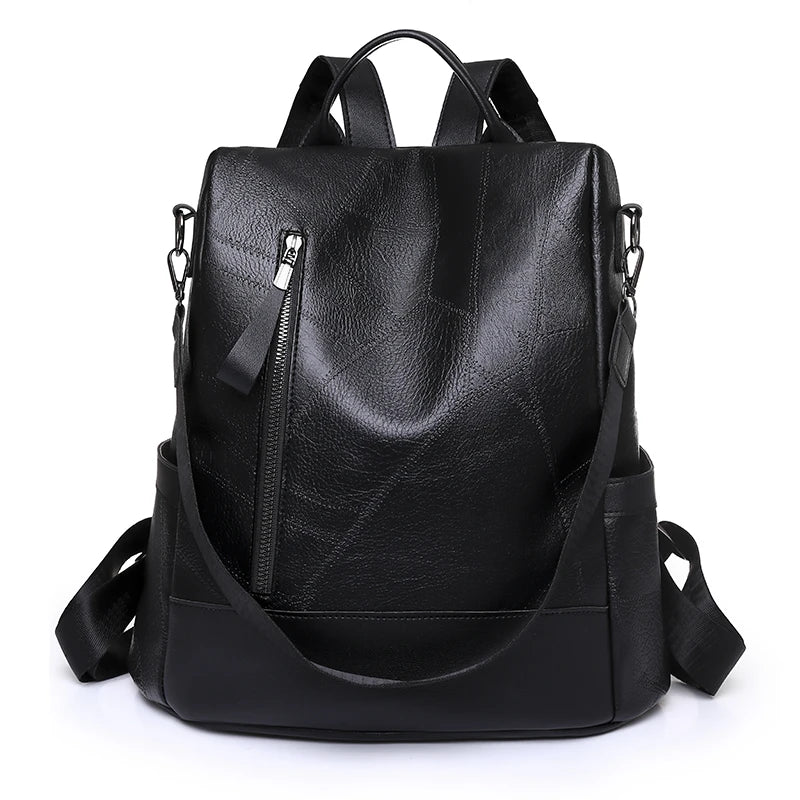 Girls Vintage Leather Backpack School Bag